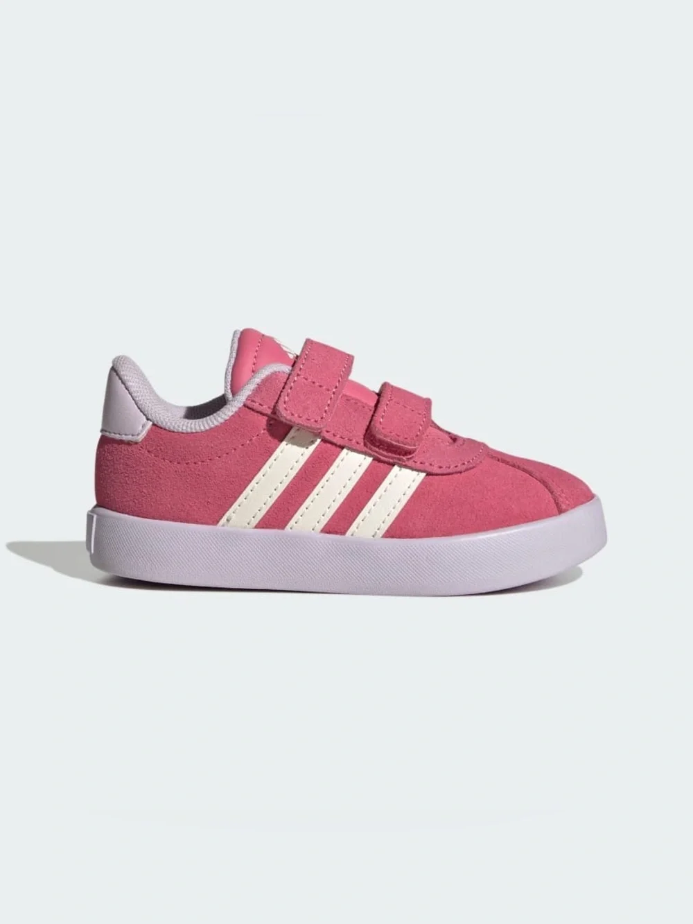 Pink Adidas VL Court 3.0 children's sneakers Size 10K